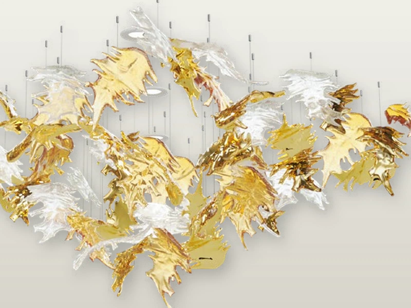 TPC-VL-FL-M1 Flying Leaves M1 Crystal Leaf Cascade construction detail