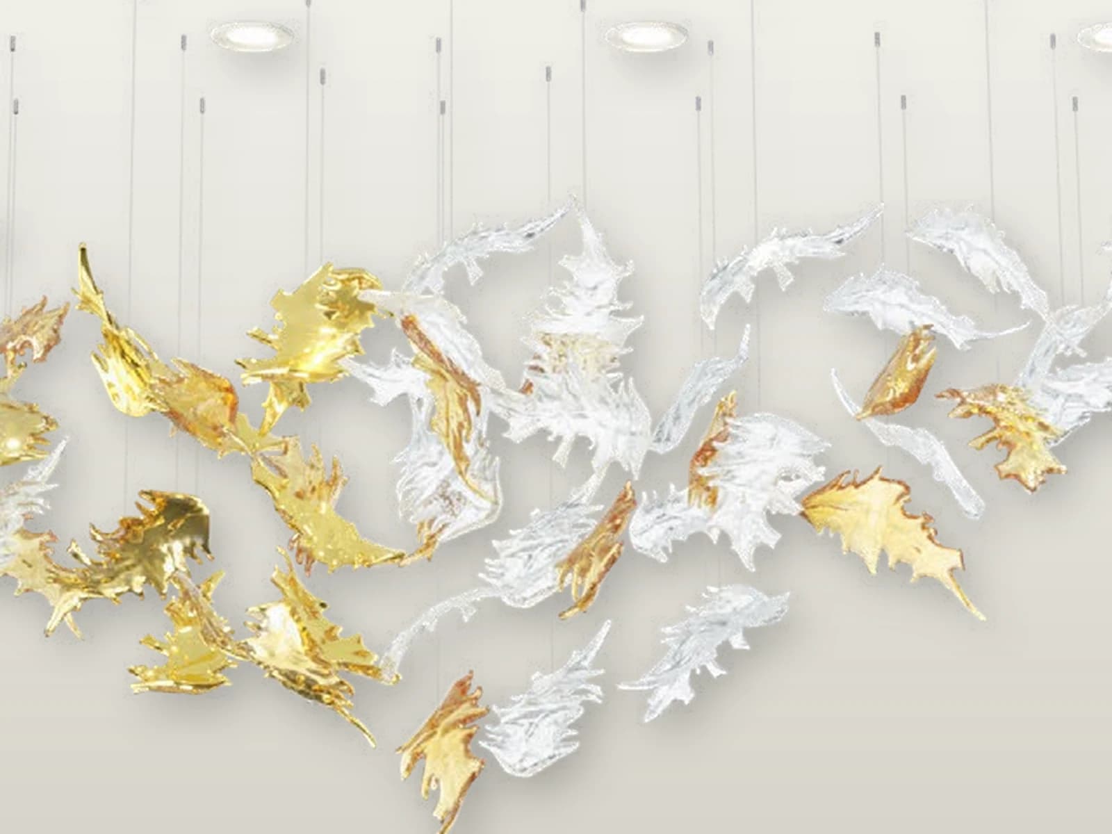 TPC-VL-FL-S2 Flying Leaves S2 Crystal Leaf Cascade construction detail