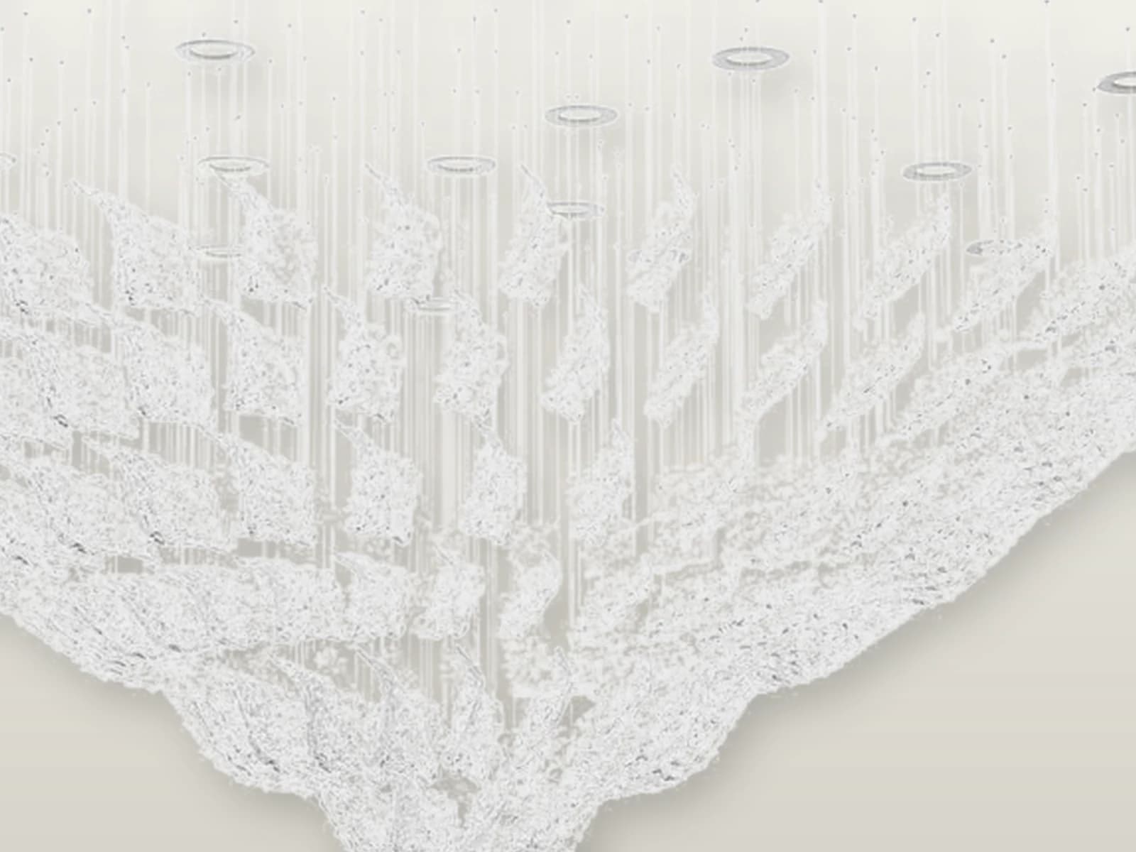TPC-VL-FSL-L1 Frosty Leaves L1 Frosted Crystal Leaf Cascade construction detail