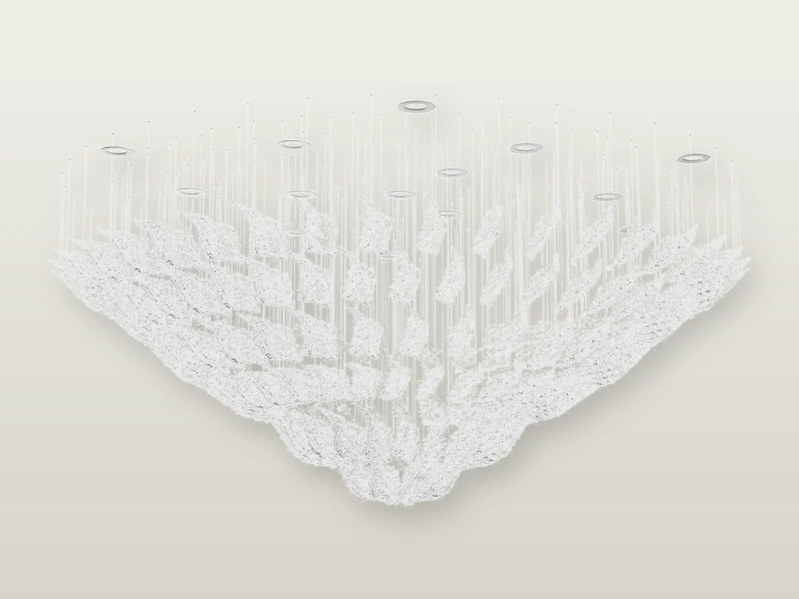 TPC-VL-FSL-L1 Frosty Leaves L1 Frosted Crystal Leaf Cascade product view