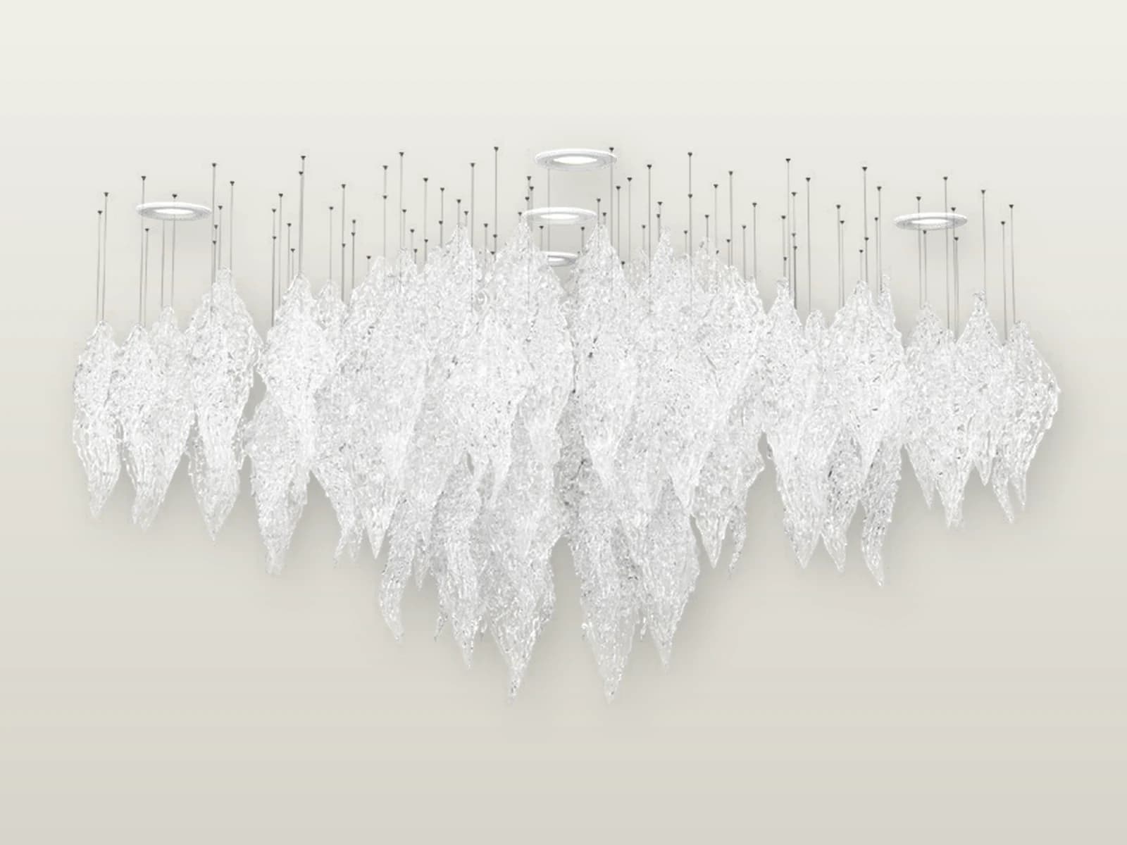 TPC-VL-FSL-M Frosty Leaves M Frosted Crystal Leaf Cascade product view