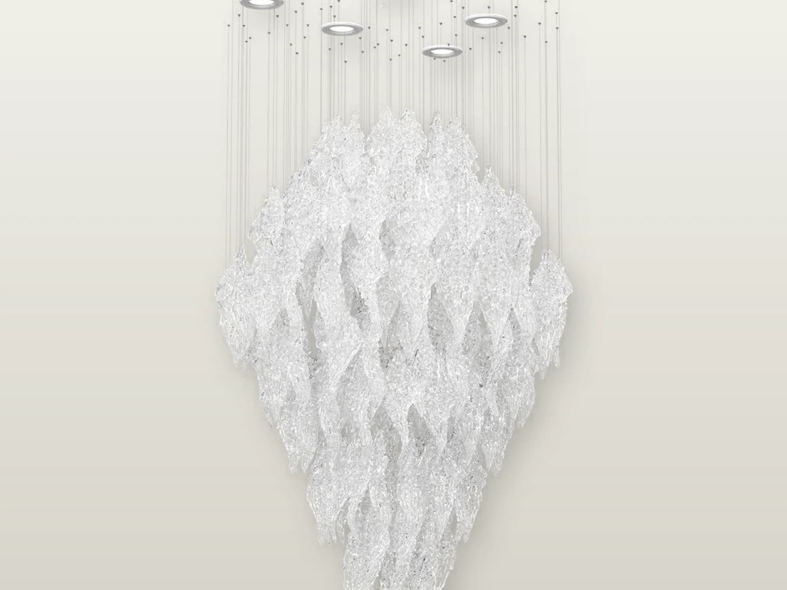 TPC-VL-FSL-S Frosty Leaves S Frosted Crystal Leaf Cascade material detail