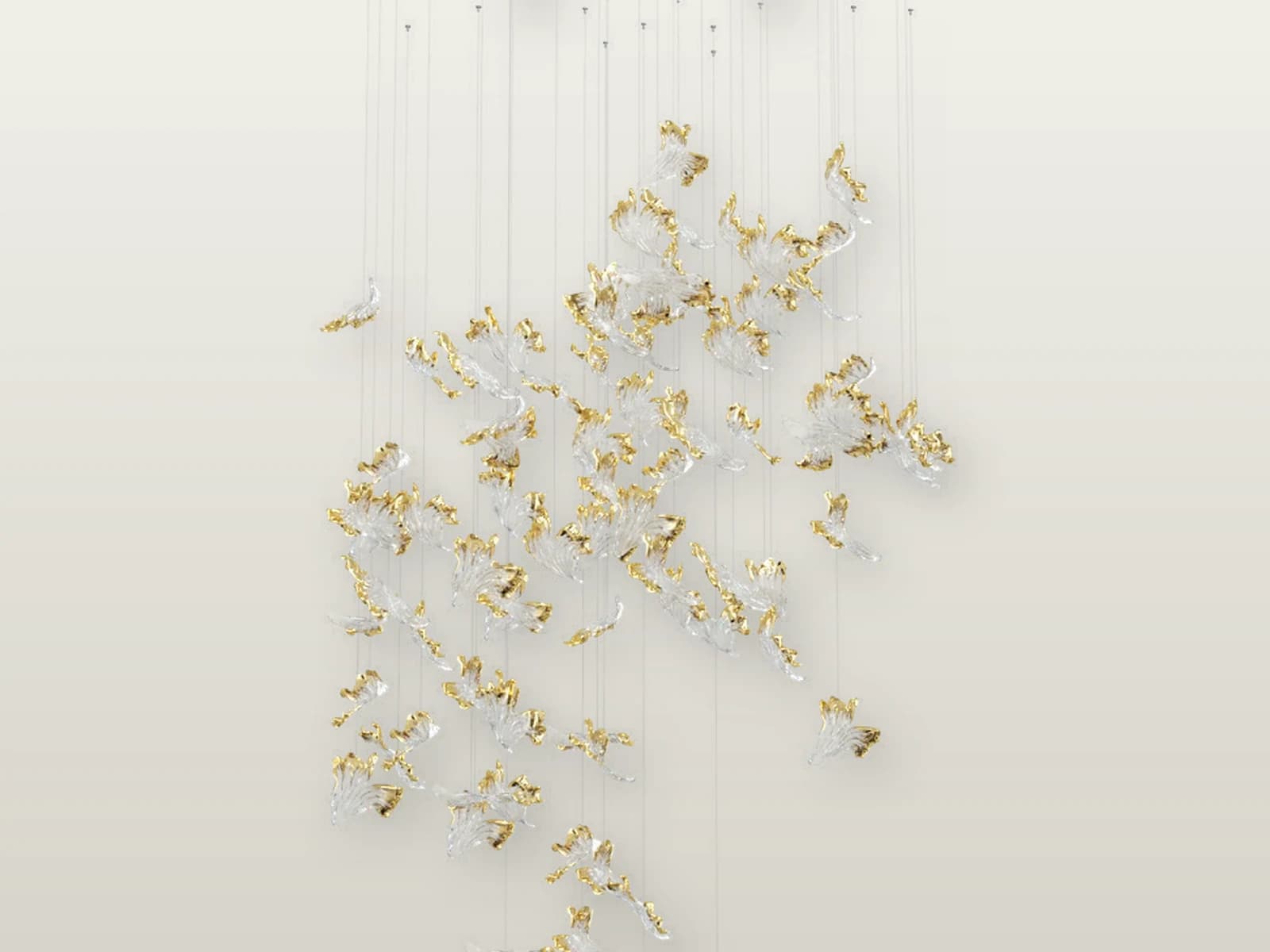 TPC-VL-FRZ-M1 Frozen M1 Gilded Crystal Cascade construction detail