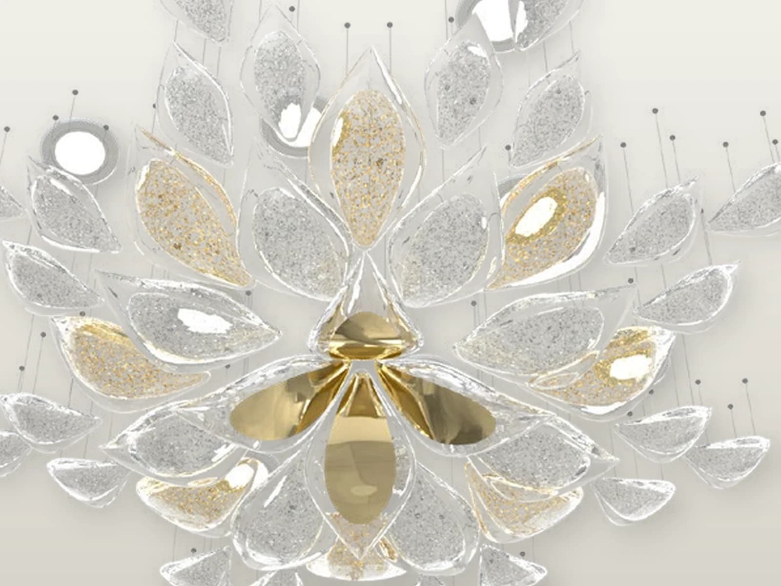 TPC-VL-PRV-S1 Prima Vera S1 Crystal Floral Composition construction detail