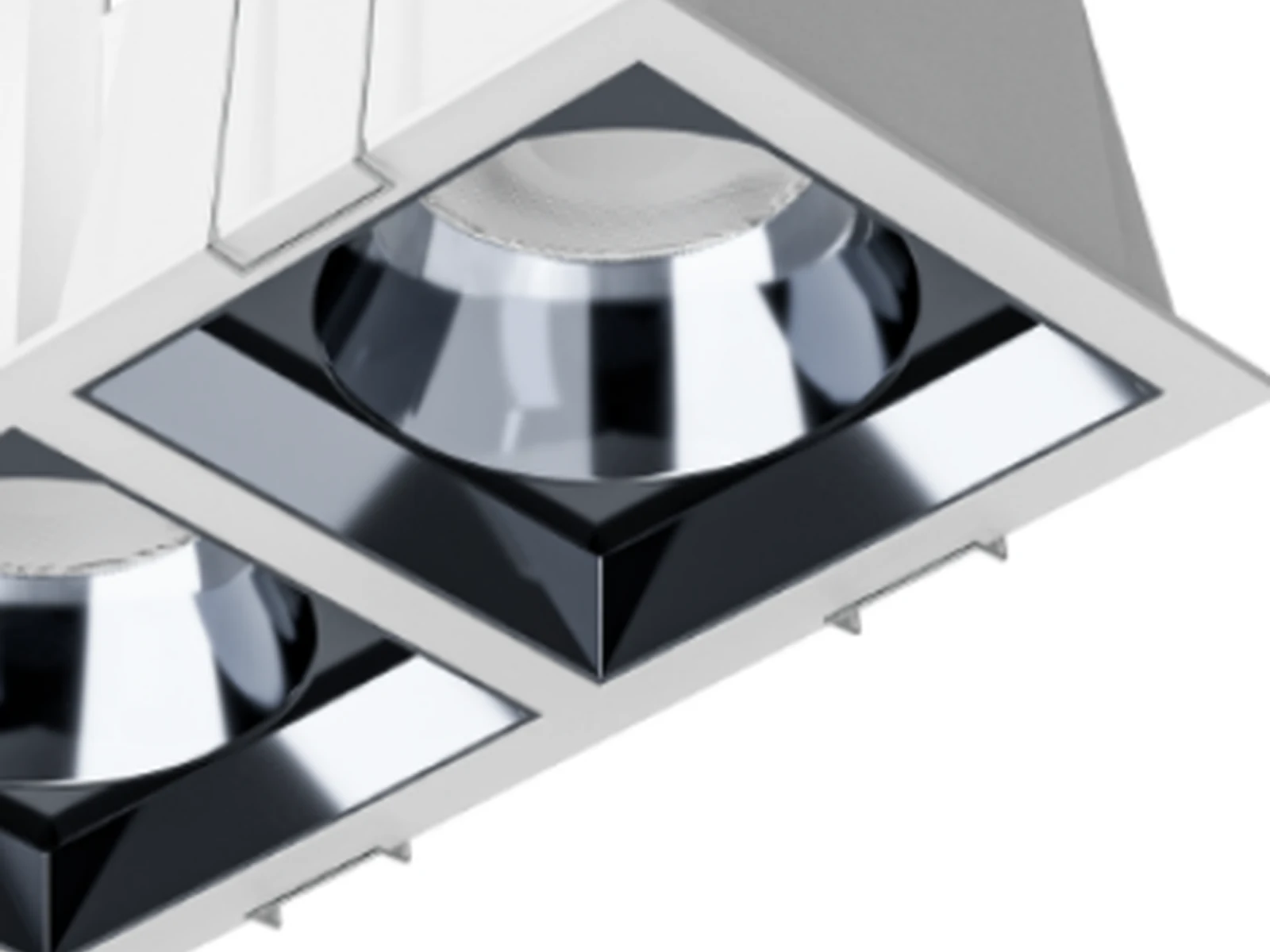 MET-TD2430 Twin Square COB Downlight construction view