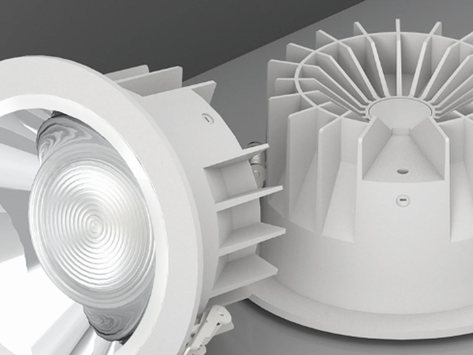 MET-TD730 Round Adjustable COB Downlight optical view