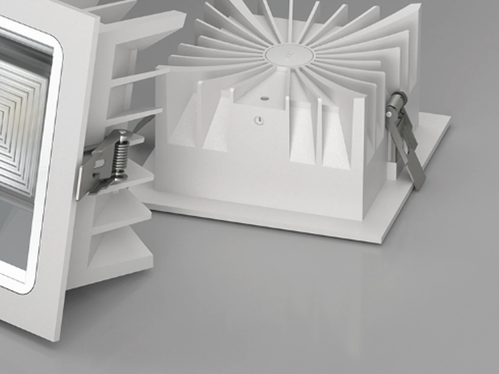 MET-TD730A Square Adjustable COB Downlight construction view